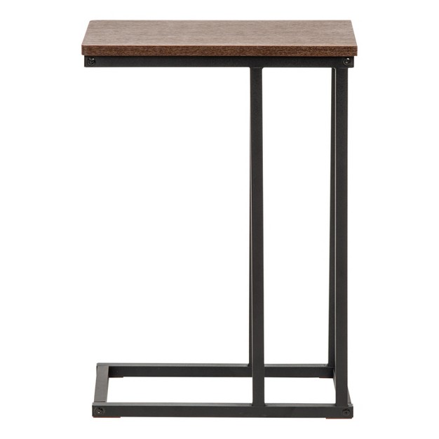 Iris Usa Wood And Metal Side Accent Table Brown