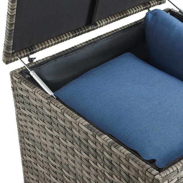 Outdoor Storage Box，Patio Rattan Deck Box