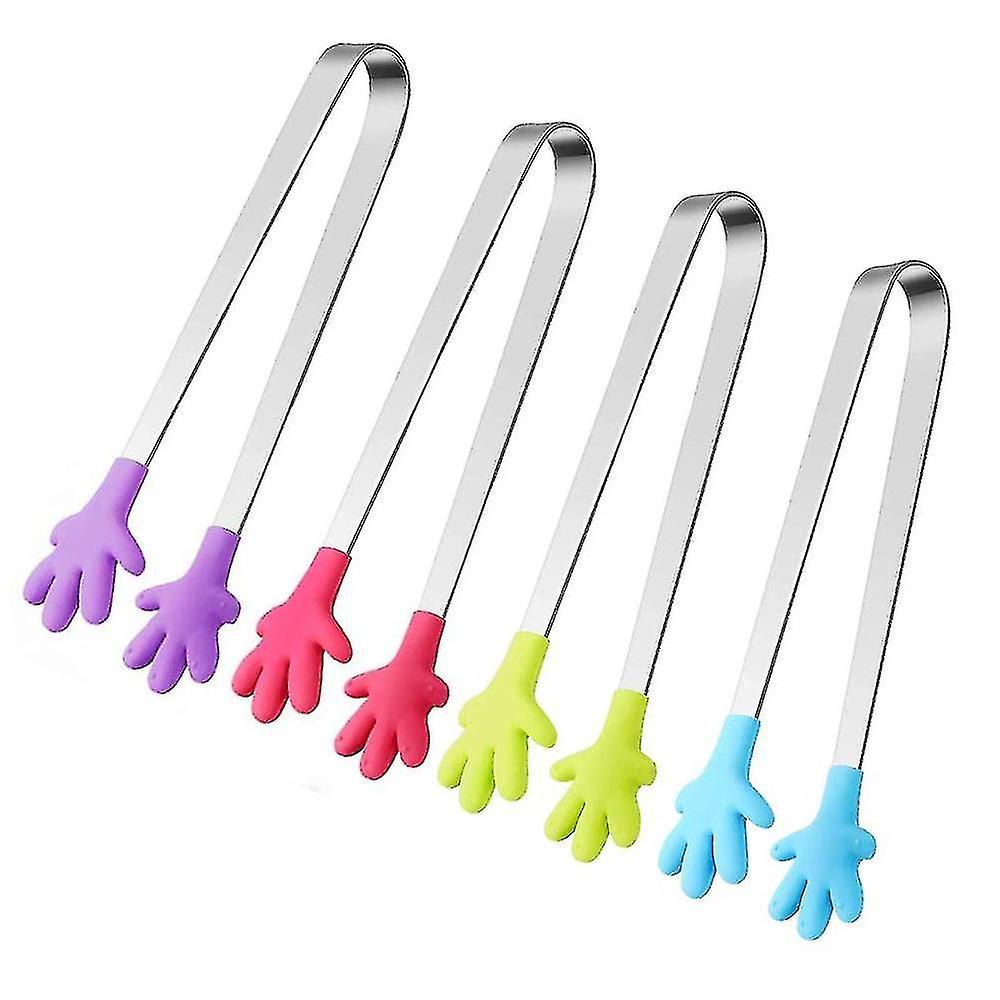 4 Pieces Mini Sugar Tongs Food Clip， Multifunctional Silicone Mini Tongs，kids Tongs Cooking Tongs， K