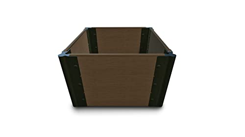 TOOL-FREE UPTOWN BROWN 2' X 2' X 16.5" RAISED GARDEN BED