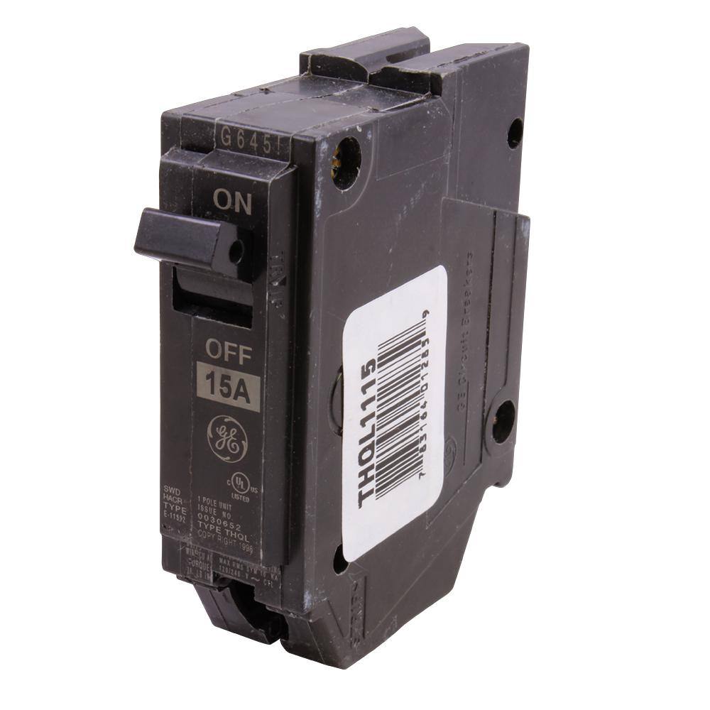 GE Q-Line 15 Amp 1 Single-Pole Circuit Breaker THQL1115