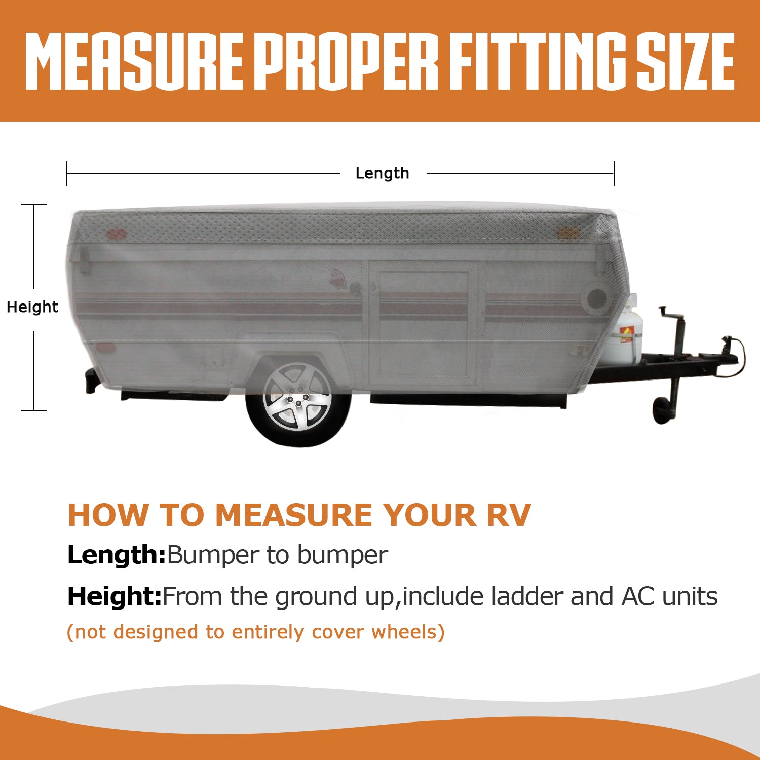 Leader Accessories Pop up Folding Camper Cover Fits RV Trailer 4-Layer Top SFS，12