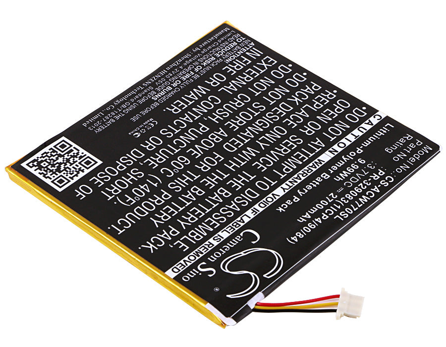 Acer Iconia One 7 B1770 Replacement Battery BatteryClerkcom Tablet