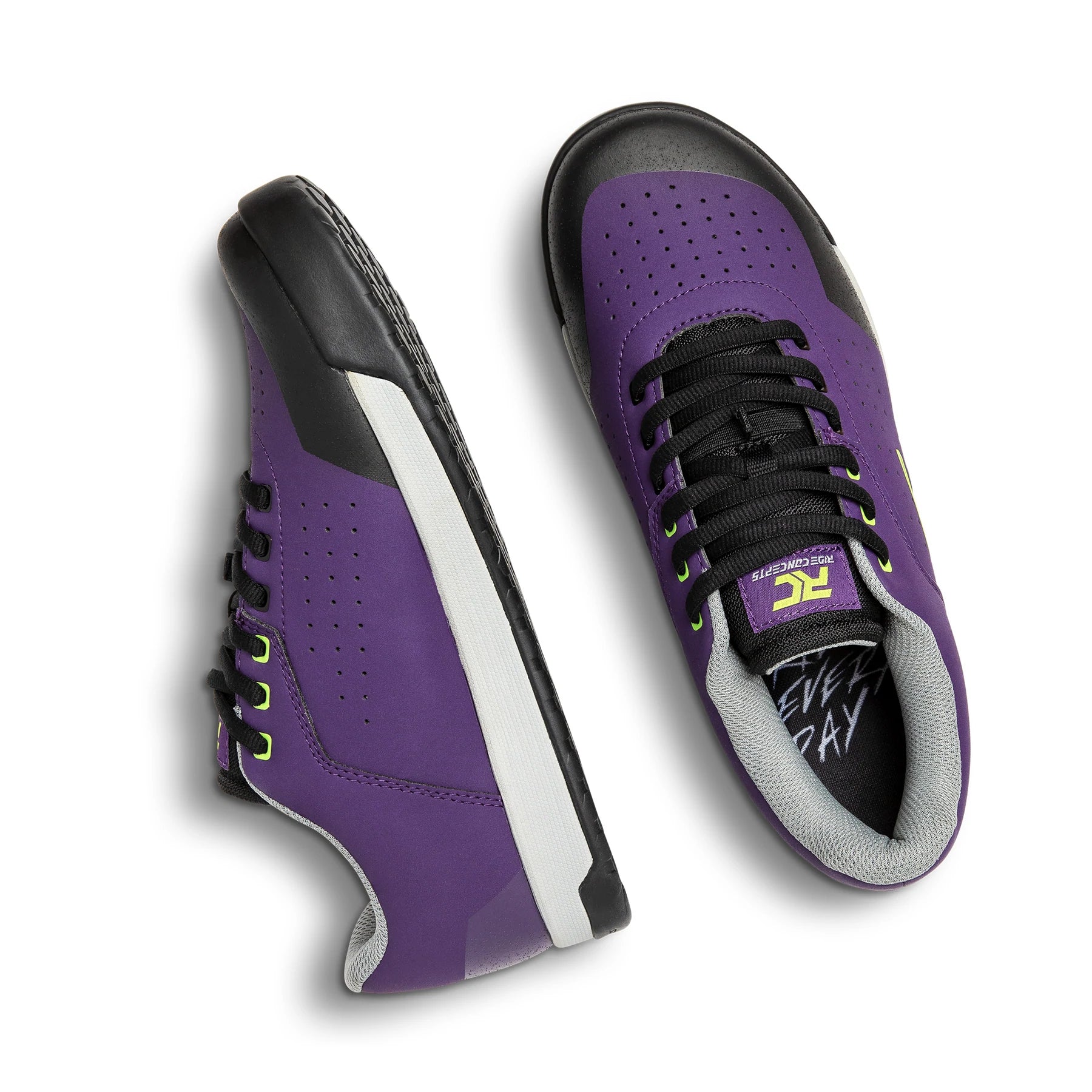 Ride Concepts Hellion Flat Pedal MTB Shoe - Purple-Lime - 2022