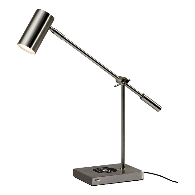 Collette Led Desk Lamp With Qi Wireless Charging Pad adesso