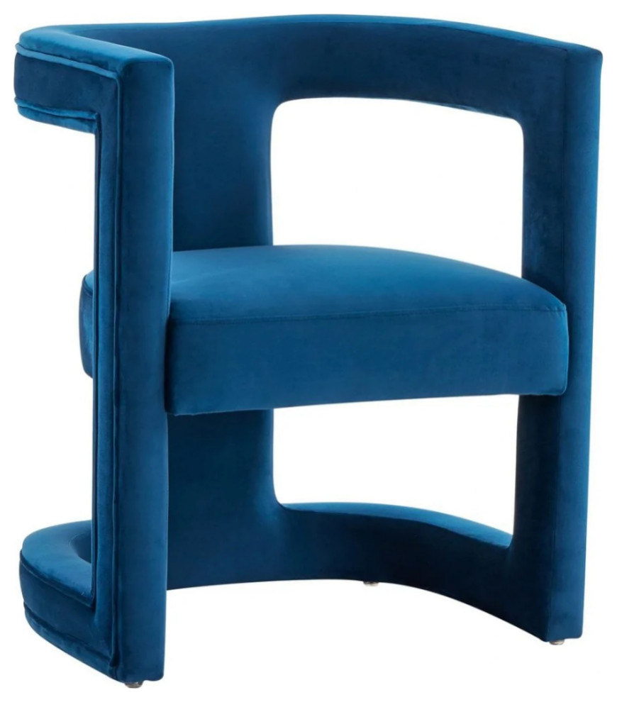 Joseph Modern Blue Fabric Accent Chair   Contemporary   Armchairs And Accent Chairs   by V.S.D Furniture  Houzz