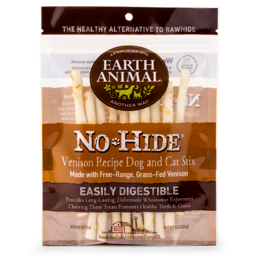 Earth Animal No Hide Venison Stix Dog Treats 10pk