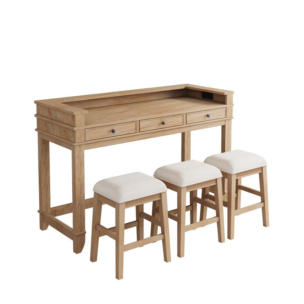 4 Piece Dining Bar Table Set