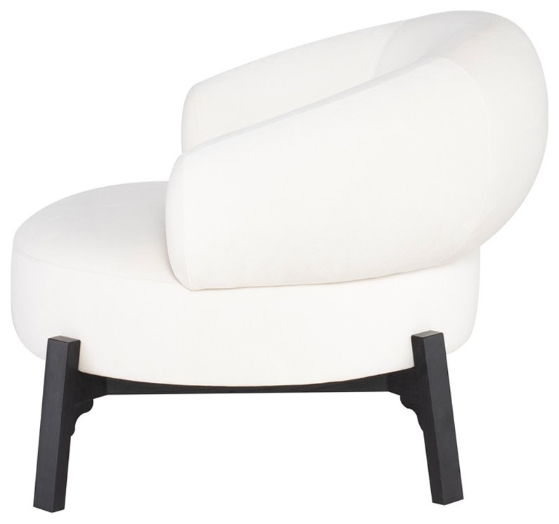 Macayle Occasional Chair oyster velour   Midcentury   Armchairs And Accent Chairs   by Virgil Stanis Design  Houzz