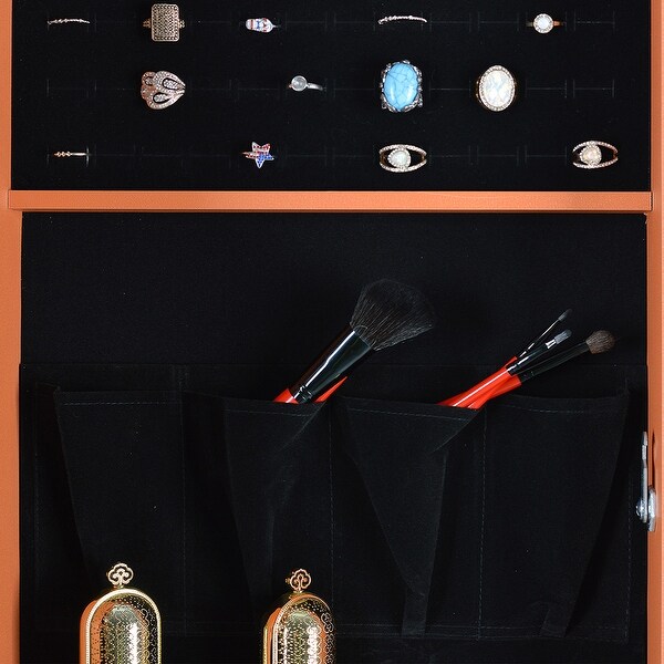 Fashion Style Jewelry Storage Mirror Cabinet With LED Lights - - 37532992