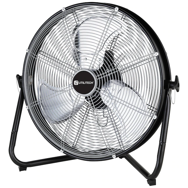 Utilitech 20-in 3-Speed Indoor Black Floor Fan