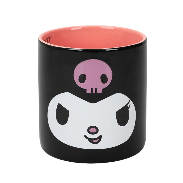 Kuromi Cute Character 16 Oz Black Ceramic Mug