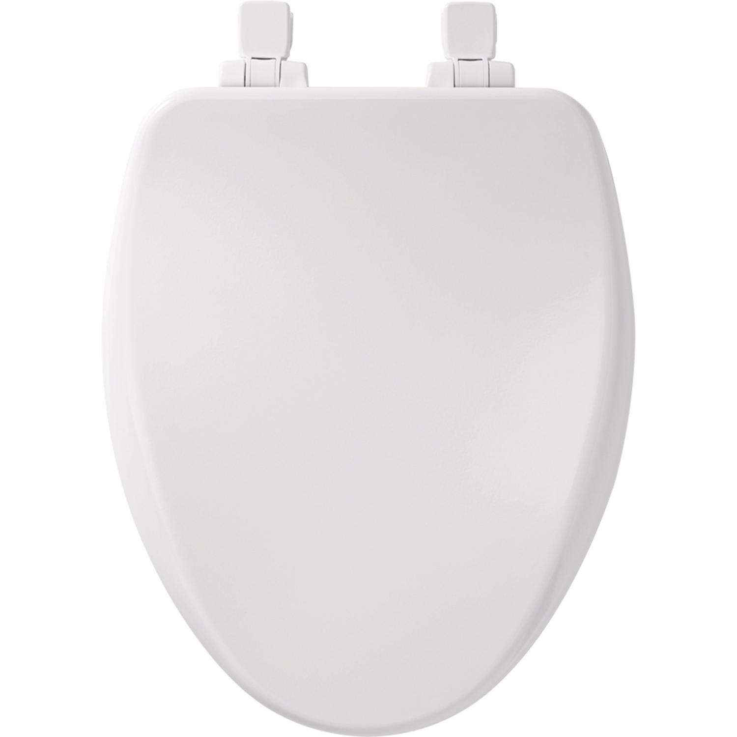 Mayfair by Bemis Alesio Slow Close Elongated White Enameled Wood Toilet Seat