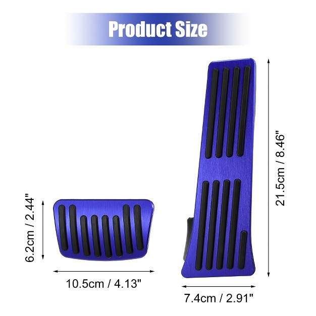 Unique Bargains No Drilling Brake And Gas Accelerator Pedal Covers Foot Pedal Pads For Kia K5 2020 2021 Blue 2pcs