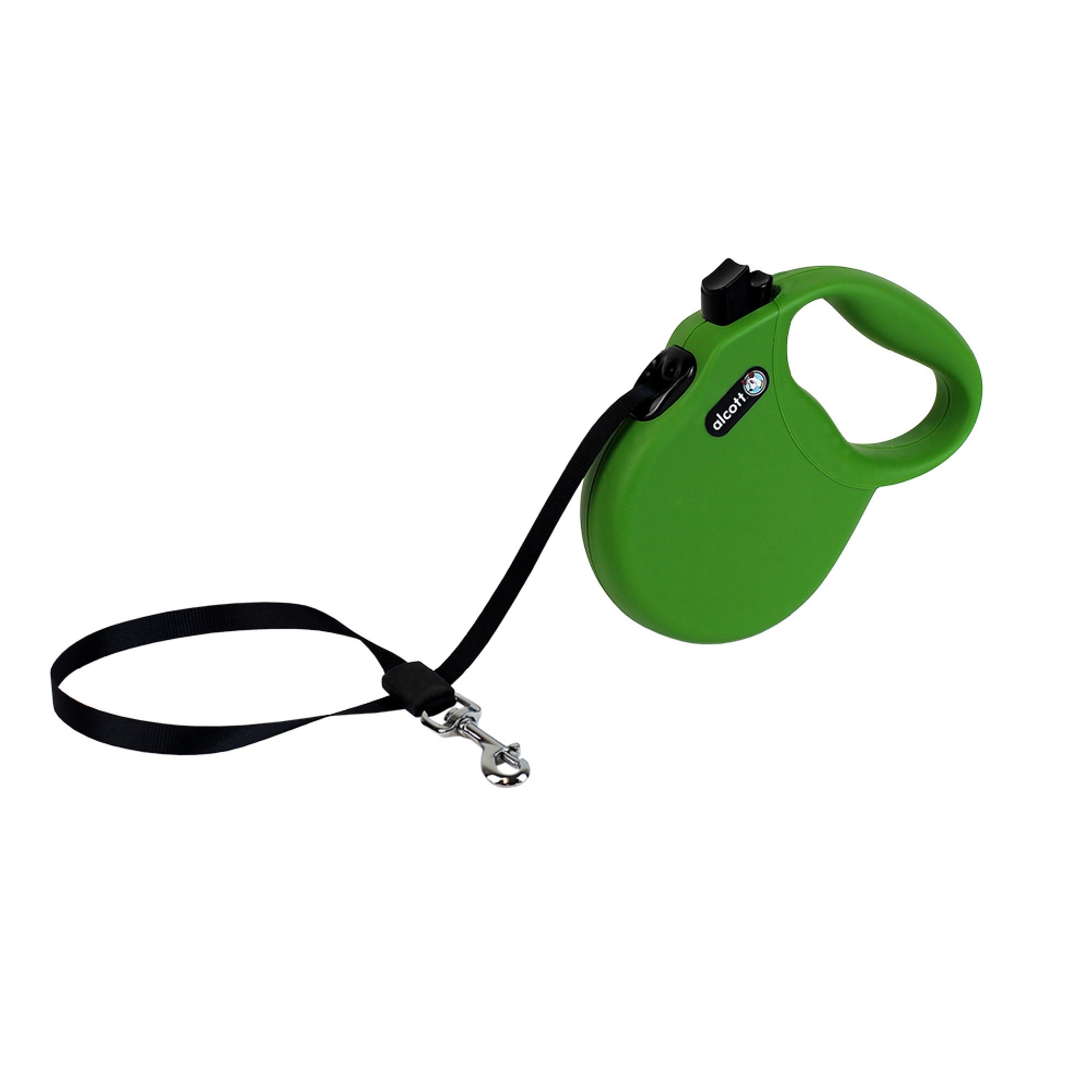 alcott Green Wanderer Retractable Dog Leash for Dogs Up To 45 lbs.， 16 ft.