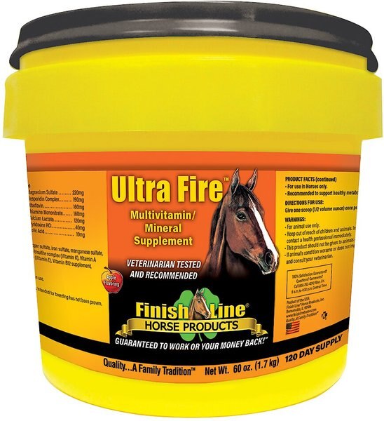 Finish Line Ultra Fire Multivitamin Apple Flavor Powder Horse Supplement