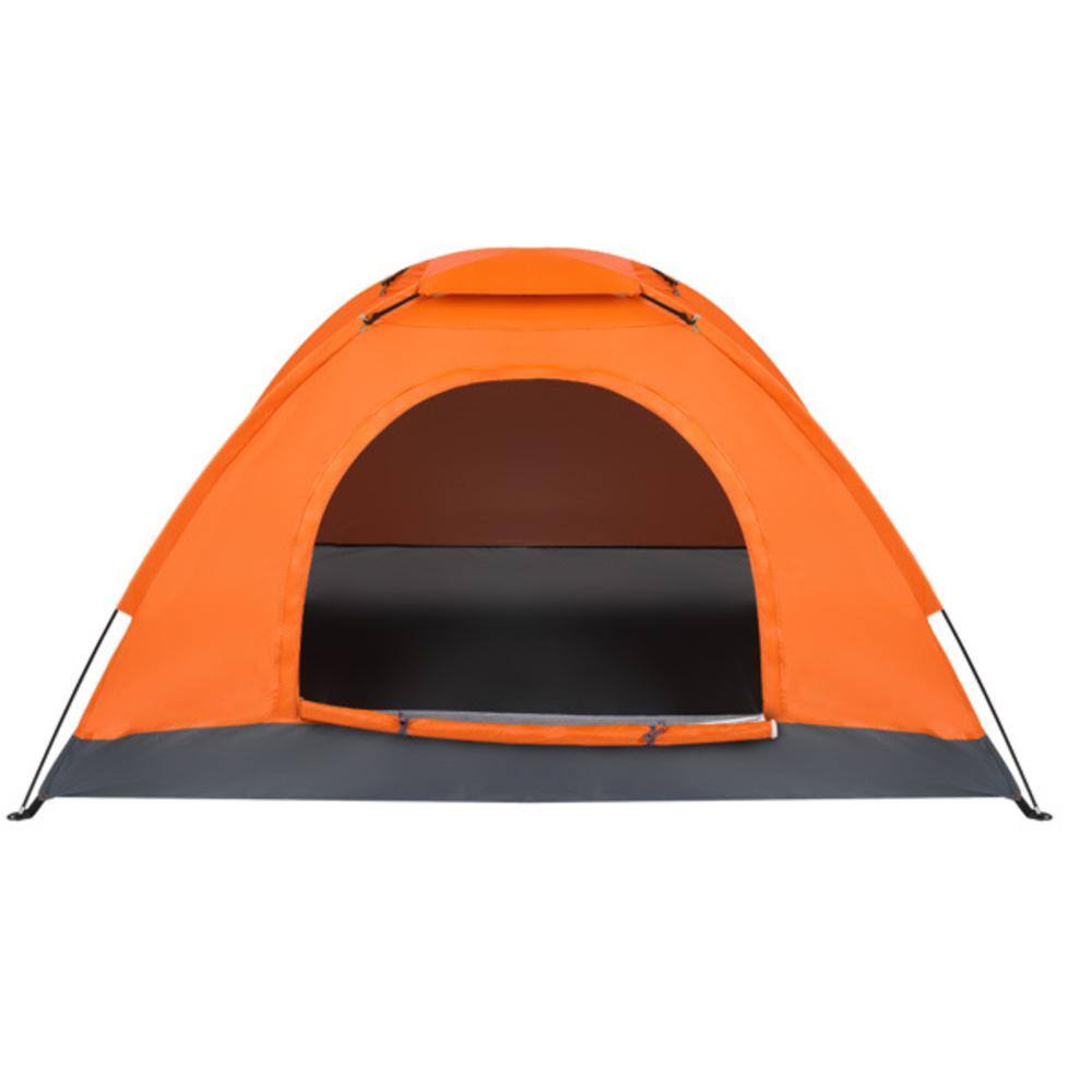 Movisa 1-Person Waterproof Camping Dome Tent Automatic Pop Up Quick Shelter Outdoor Hiking Orange Y-MVDOI8G