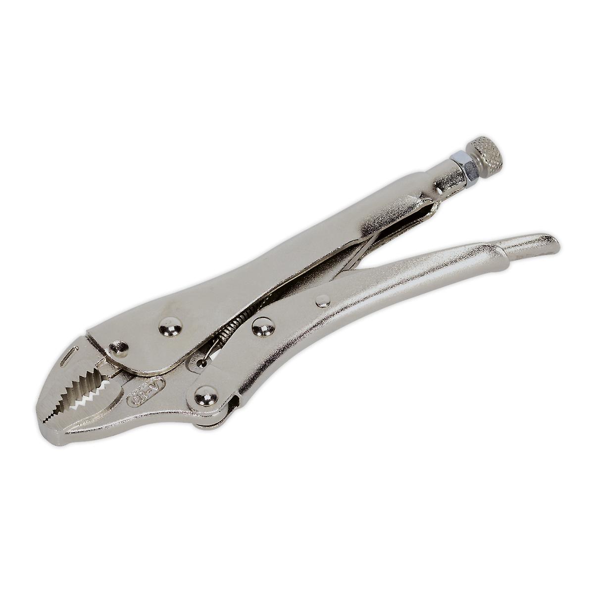 Sealey Ak6820 Locking Pliers Curved Jaws 180Mm 0-35Mm Capacity