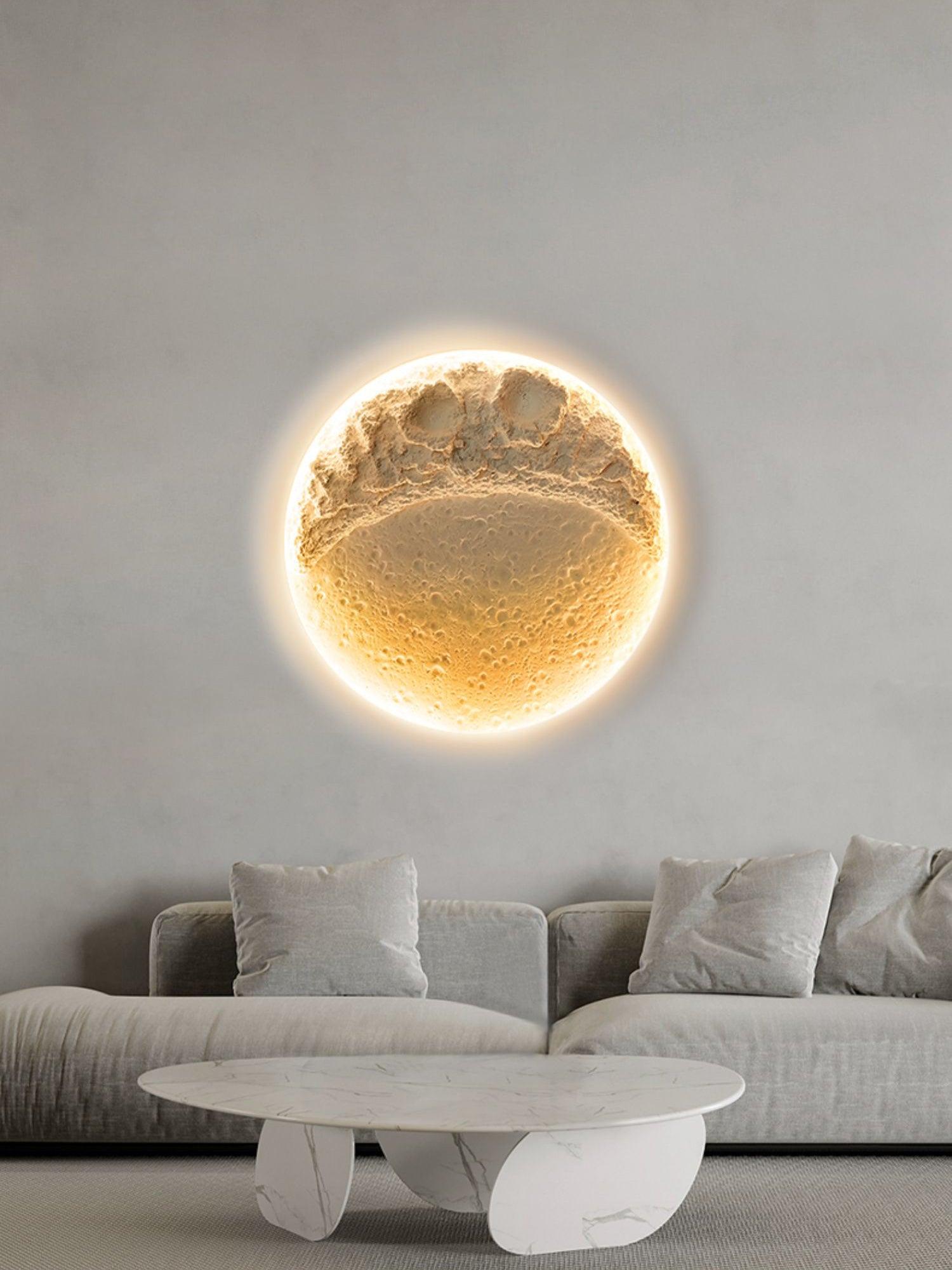 Gypsum Moon Wall Lamp