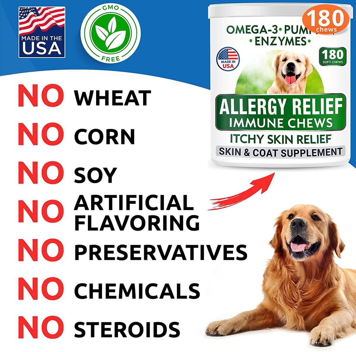 BarkandSpark Allergy Relief Immune Dog Treats Supplement