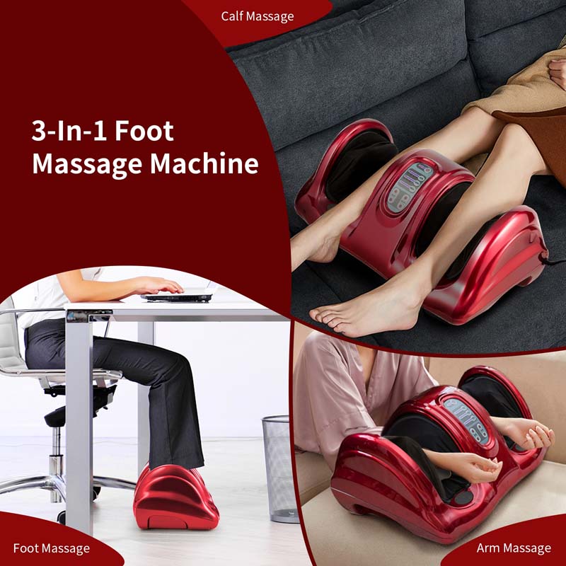 Electric Shiatsu Foot Massager with High-Intensity Rollers, Machine Massage for Feet Leg Calf Ankle, Nerve Pain Therapy