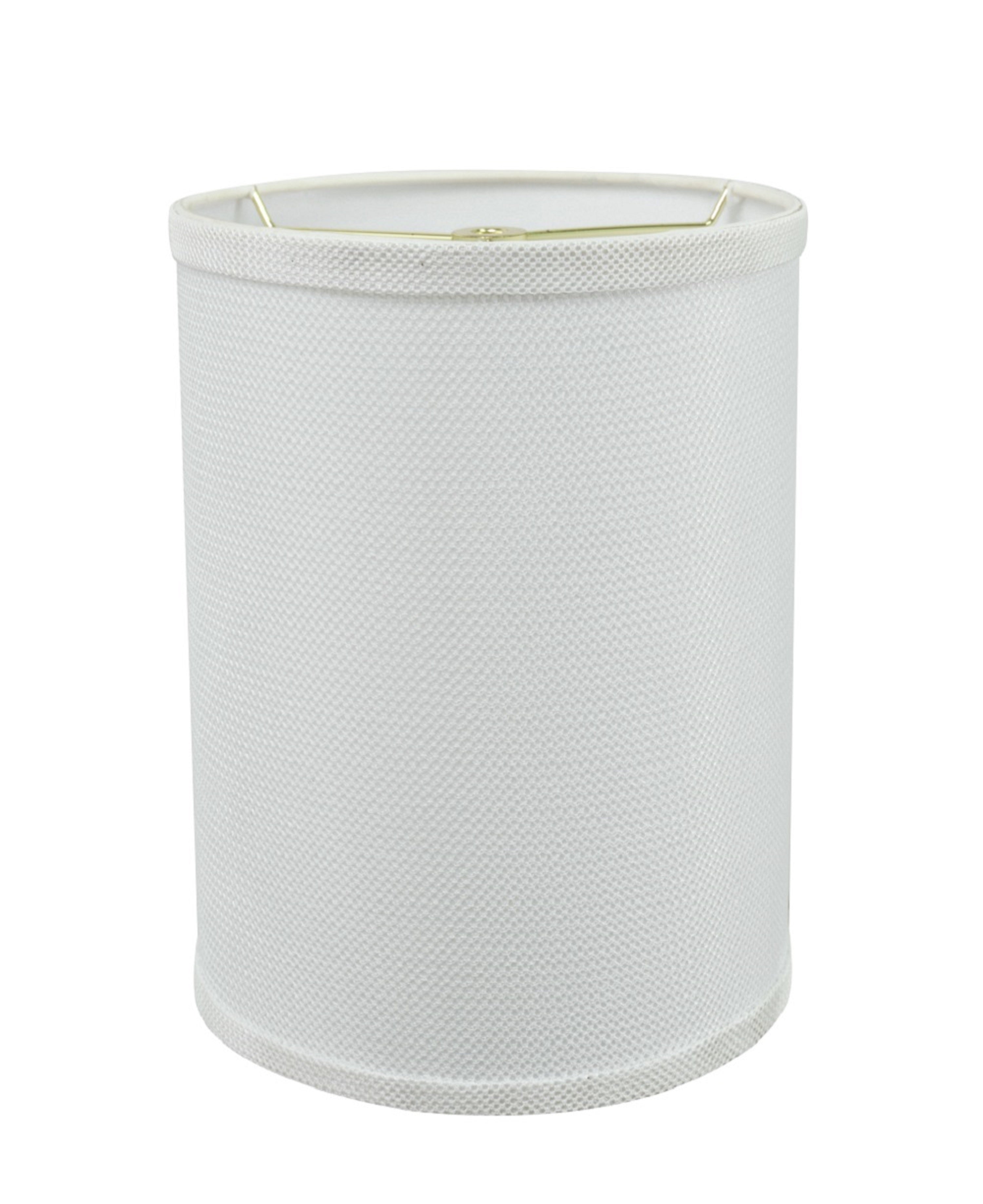 Aspen Creative 31279 Transitional Drum (Cylinder) Shaped Spider Construction Lamp Shade in White， 8