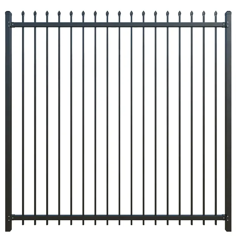 Wholesale High Quality Black Powder Coated Galvanized Garden Supplies Steel Tubular Fence