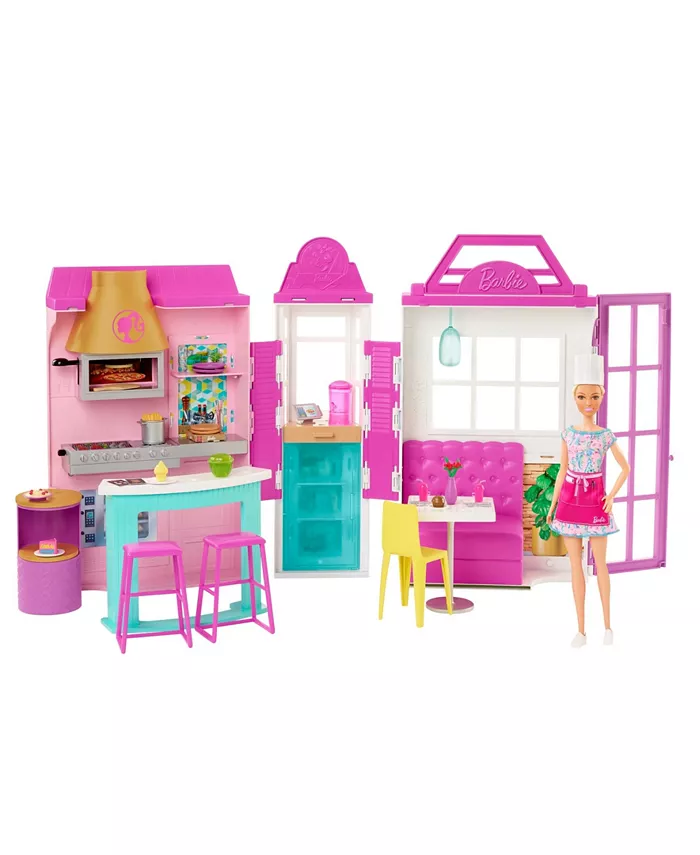 Barbie Cook and Grill Restaurant Doll and Play Set  33 Piece