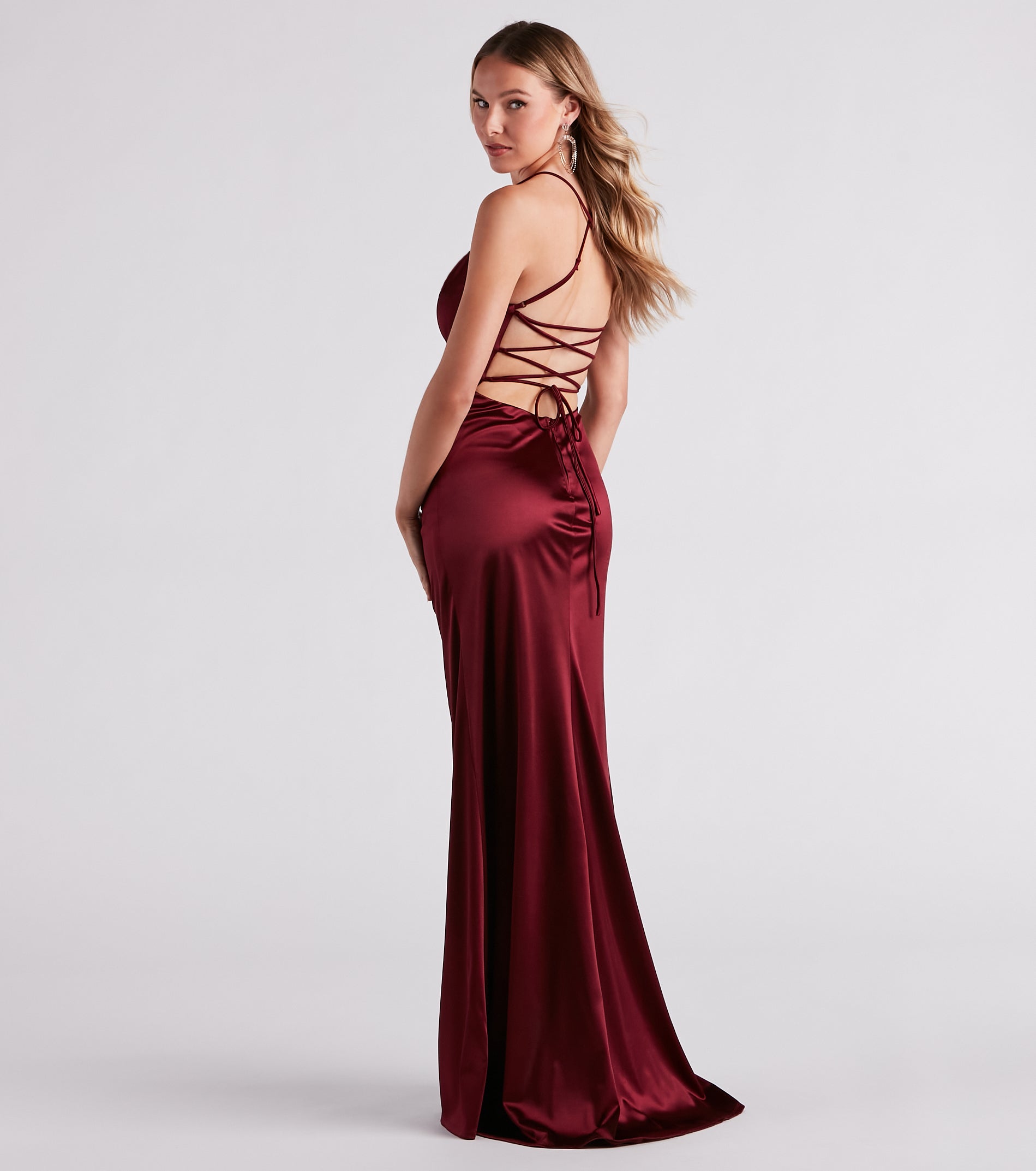 Serenity Ruched Satin Formal Dress