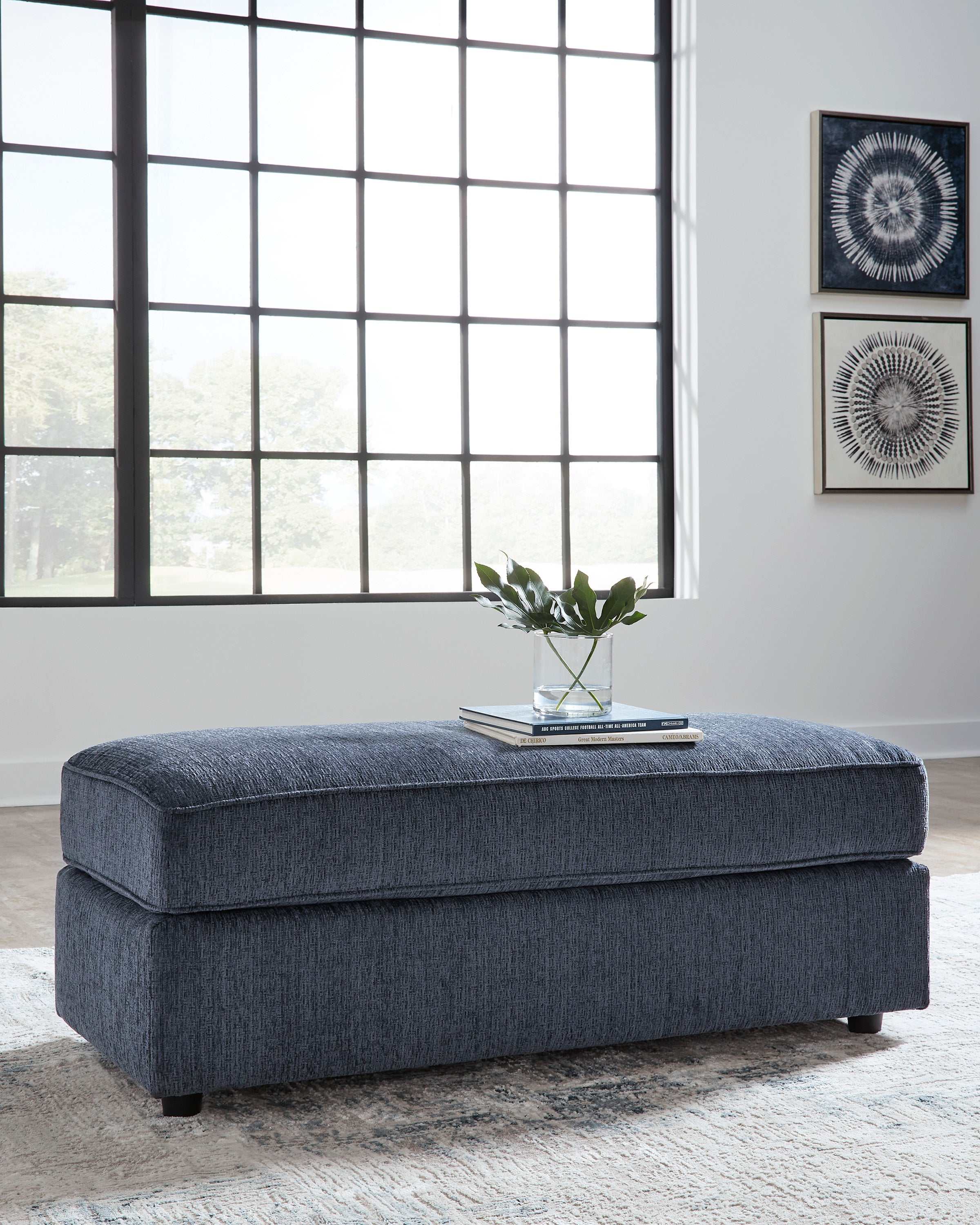 (Online Special Price) Albar Place Cobalt Oversized Accent Ottoman