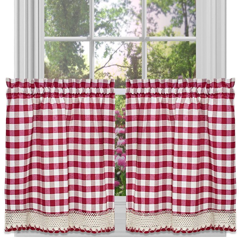 Buffalo Check Tier Kitchen Window Curtain Set