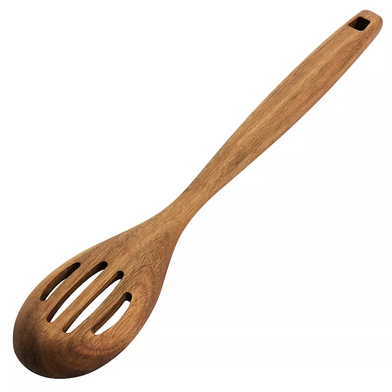 Oster Cocina Acacia Wood Slotted Spoon Cooking Utensil