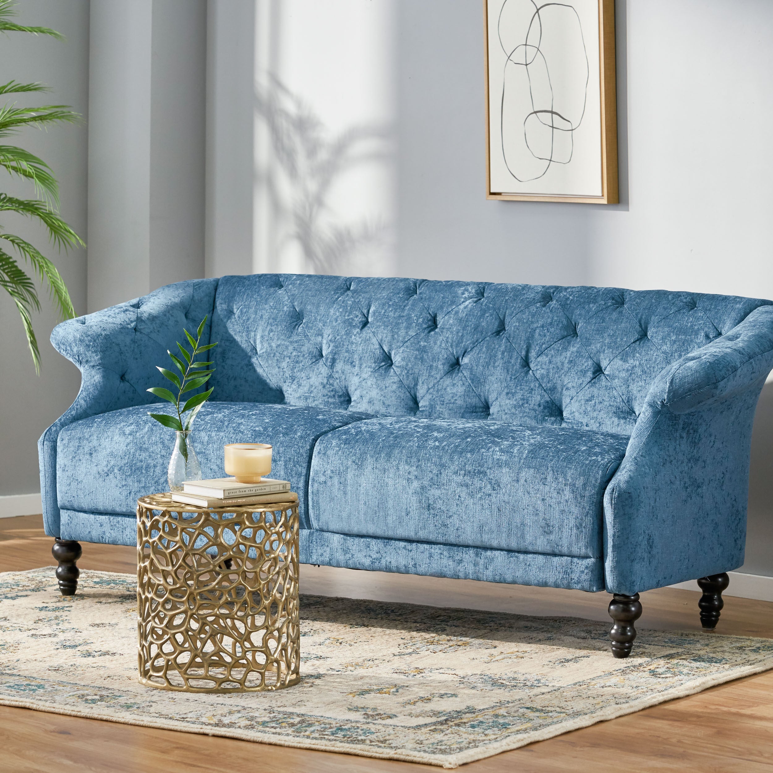 Lavonia Contemporary Tufted 3 Seater Sofa