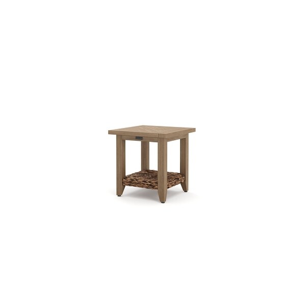 Winston Cayman Seagrass Weave Heritage Brown Side Table