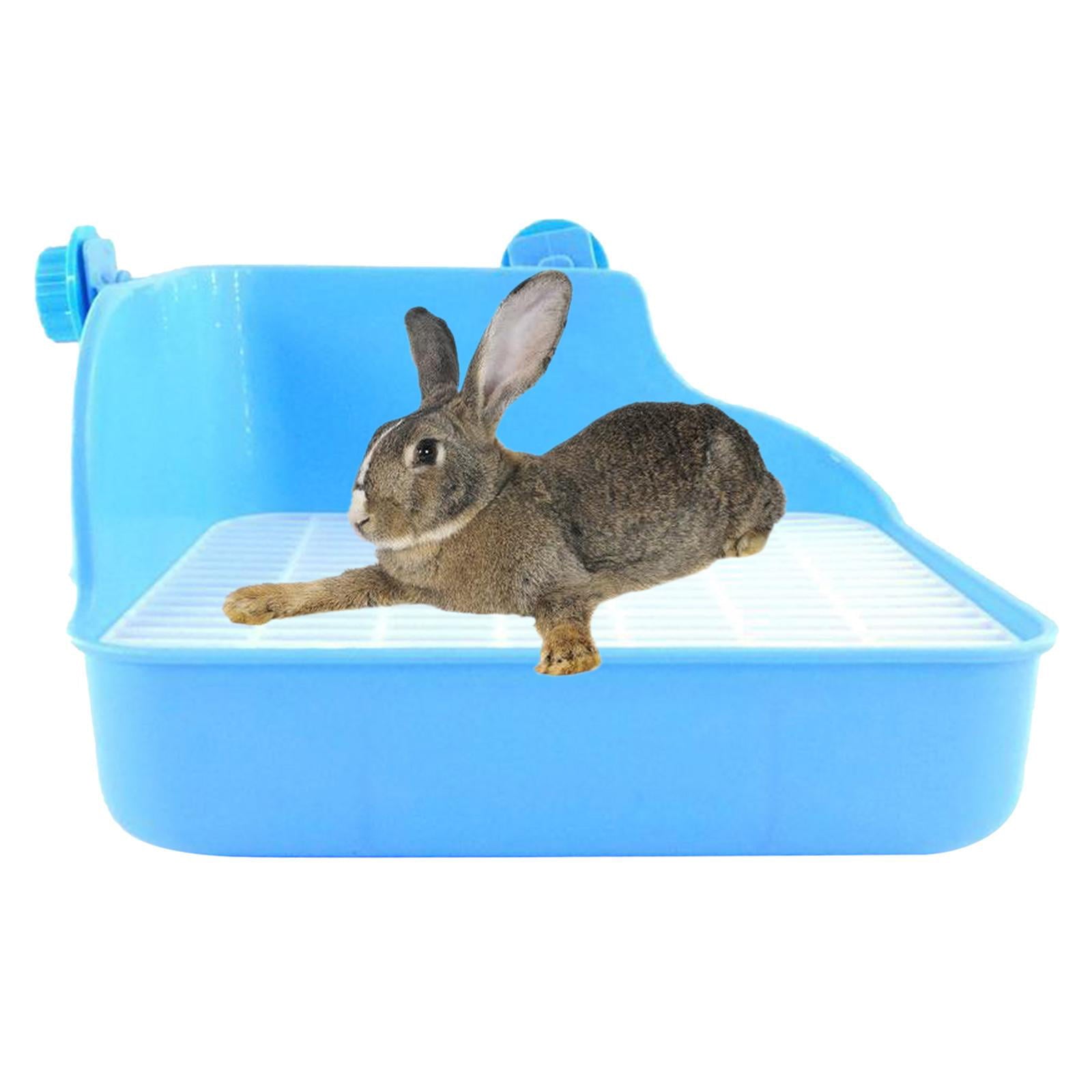 Rabbit Litter Box - Litter Box Cage Potty Trainer Rectangular Blue