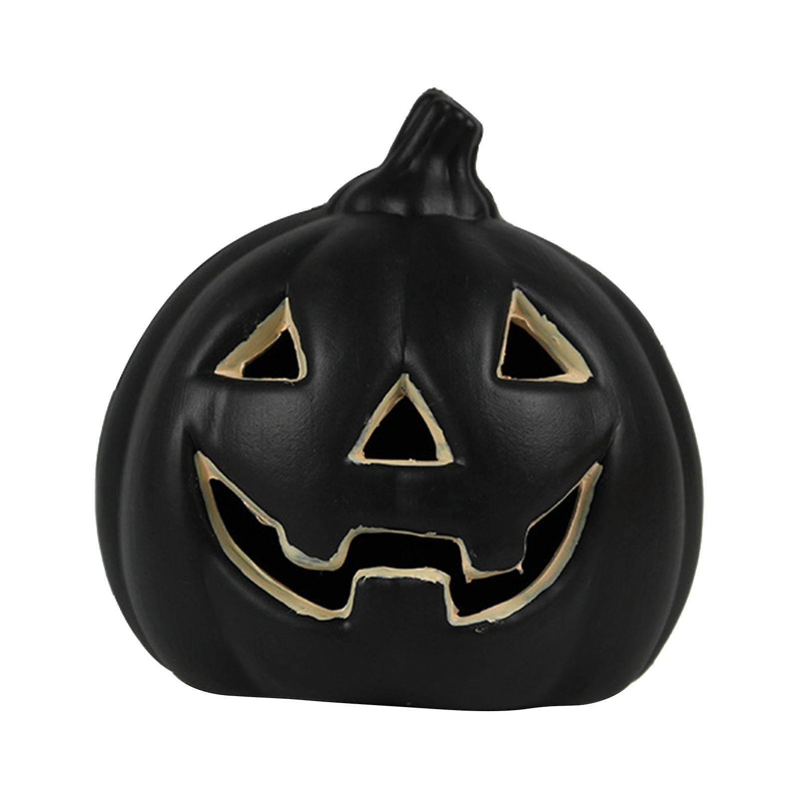 Halloween Pumpkin Lights Scary Lamp For Holiday Haunted House Outdoor Indoor Black