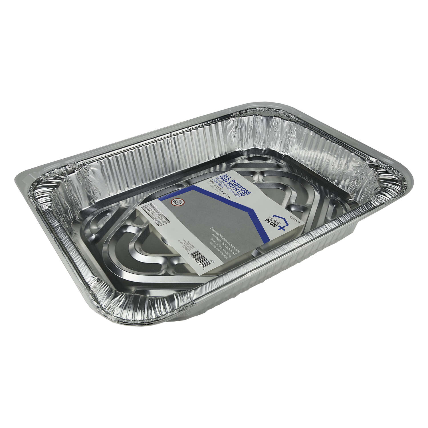 Home Plus Durable Foil 11-7/8 in. W X 16-5/8 in. L All Purpose Pan Silver 1 pc