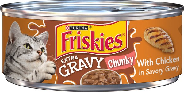 Friskies Extra Gravy Chunky with Chicken in Savory Gravy Canned Cat Food