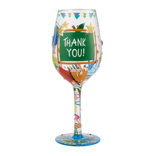 Tabletop Super Teacher Wine Glass Enesco Drinkware