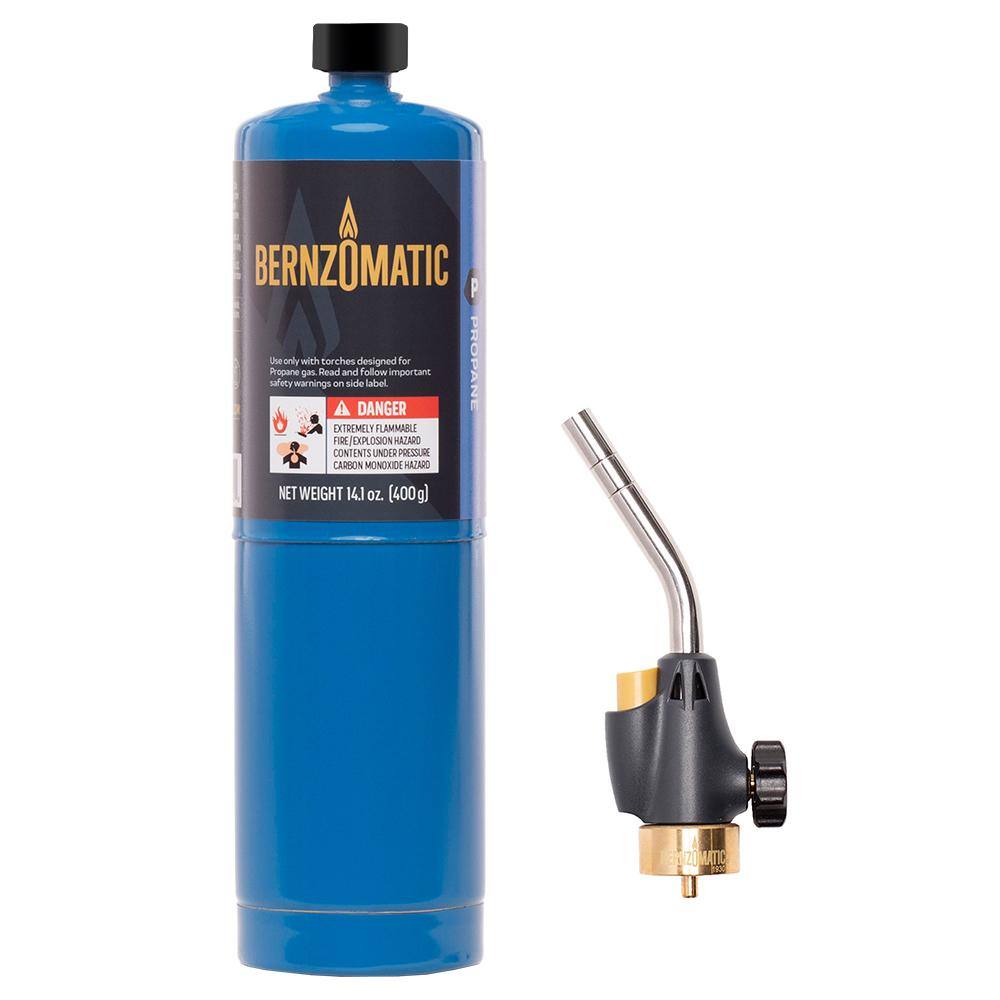 Bernzomatic Trigger Ignition Start Blow Torch Kit with 14.1 oz. Handheld Propane Gas Cylinder and Adjustable Flame 333084