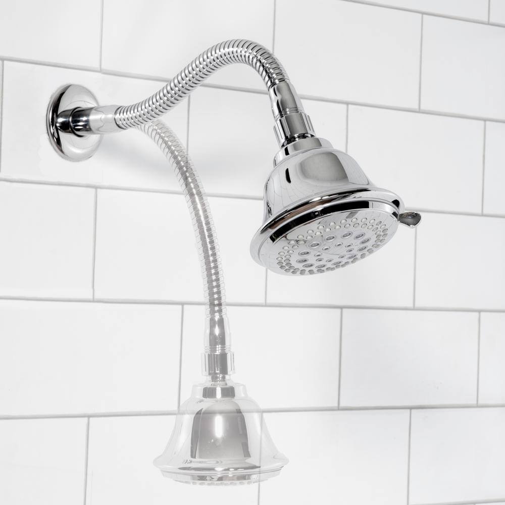 Glacier Bay 11 in. Shower Arm with Flexible Flange Chrome 520 HD2480CP