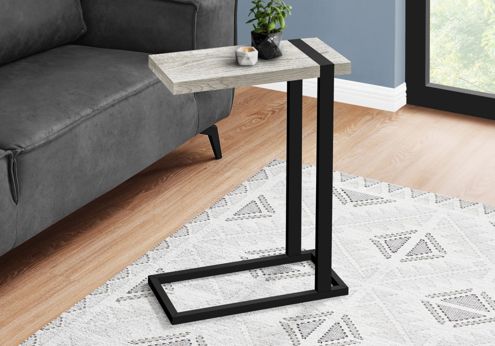 Accent Table Brown Reclaimed Wood Look  Black Metal   Industrial   Side Tables And End Tables   by Monarch Specialties  Houzz