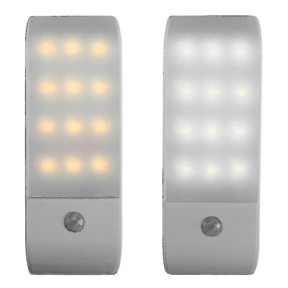 12 Led Night Light Pir Motion Sensor Wireless Usb Rechargeable Night Lamp For Kitchen Under Cabinet