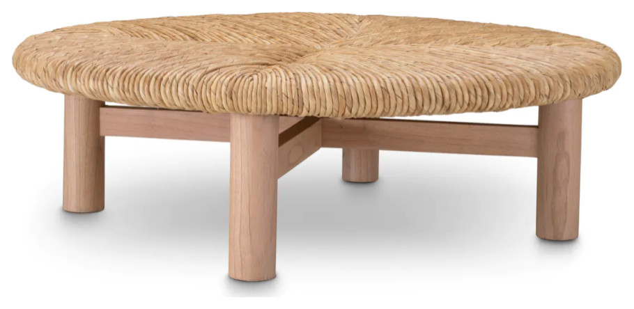 Seagrass Round Coffee Table  Eichholtz Costello   Beach Style   Coffee Tables   by Oroa   Distinctive Furniture  Houzz