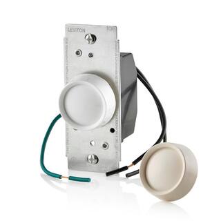 Leviton Trimatron 600-Watt Single-Pole Universal Rotary Dimmer WhiteLight Almond R00-RNL06-0TW