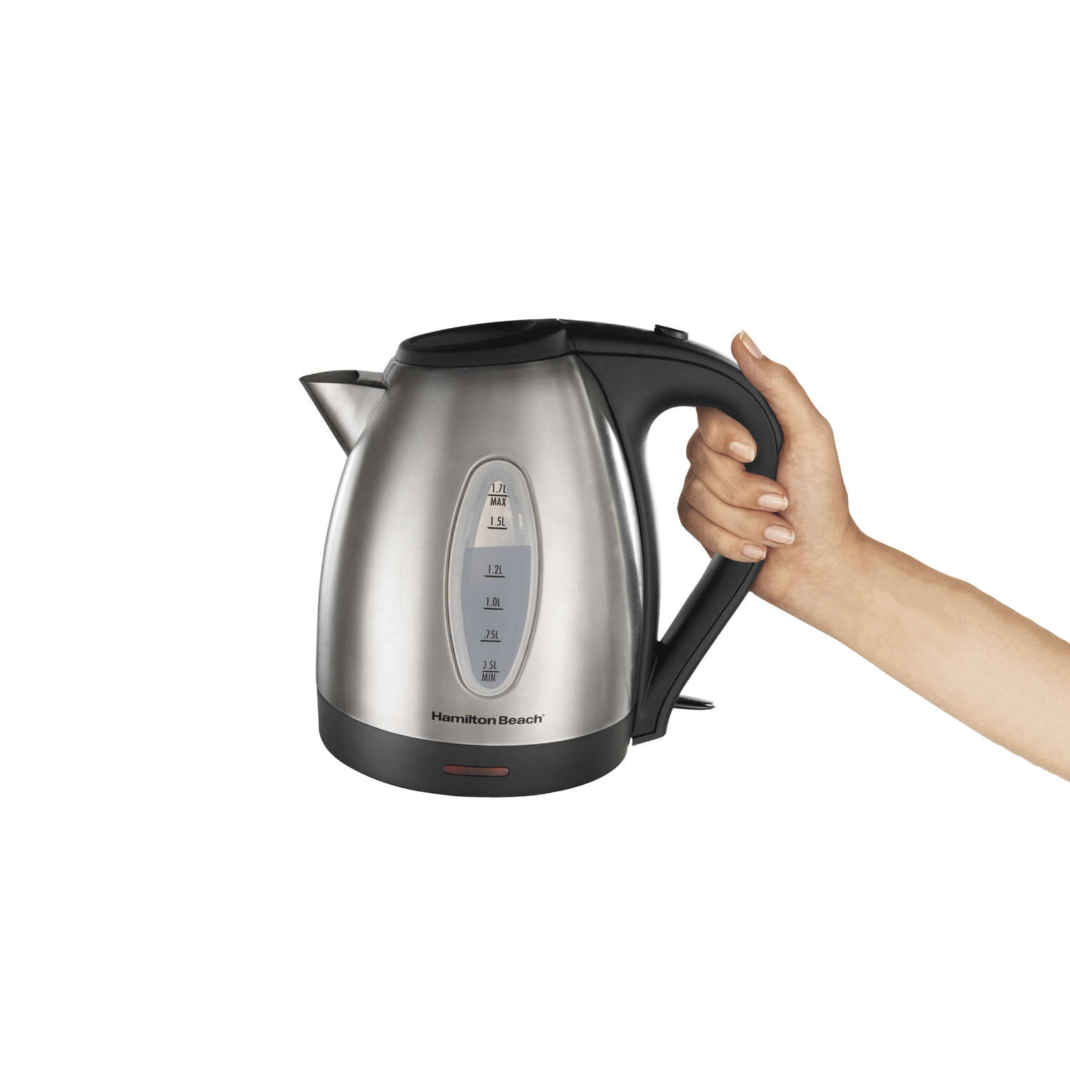 Hamilton Beach 1.7 L Black/Silver Electric Kettle