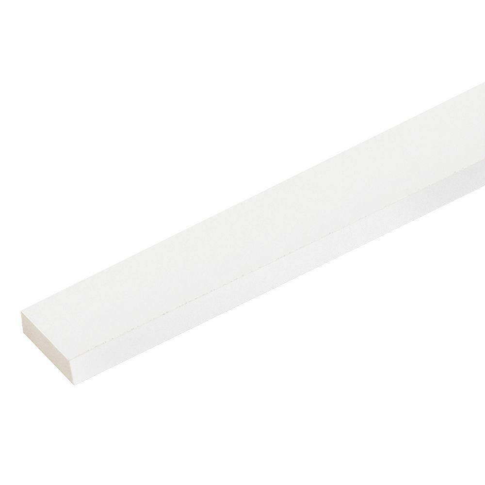 Veranda 34 in. x 2-12 in. x 8 ft. White PVC Trim (9-Pack) 827000001