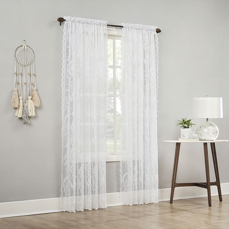 No. 918 Ariella Floral Lace Curtain Panel