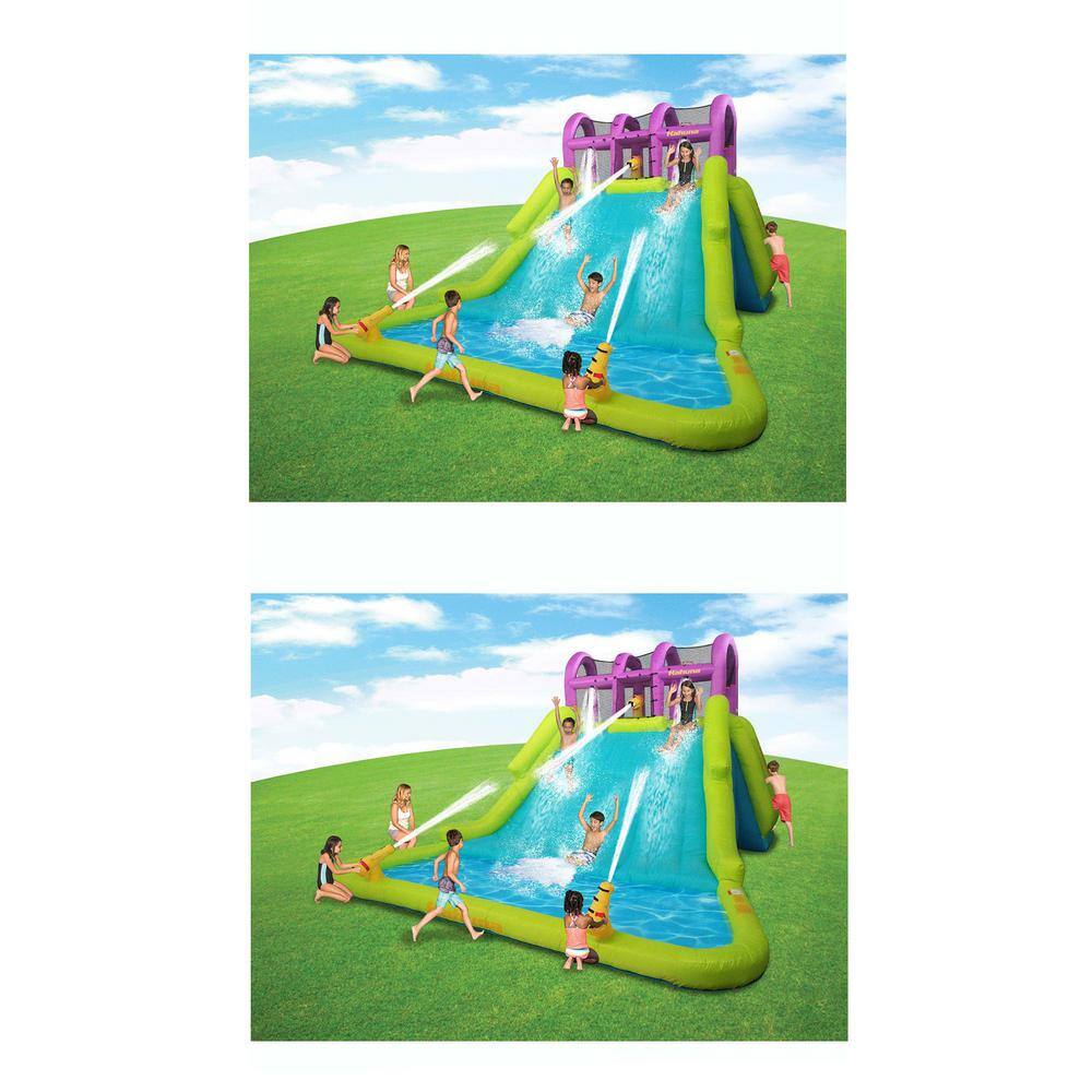 Kahuna Mega Blast Inflatable Backyard Kiddie Pool and Slide Water Park (2-Pack) 2 x MTI-90808