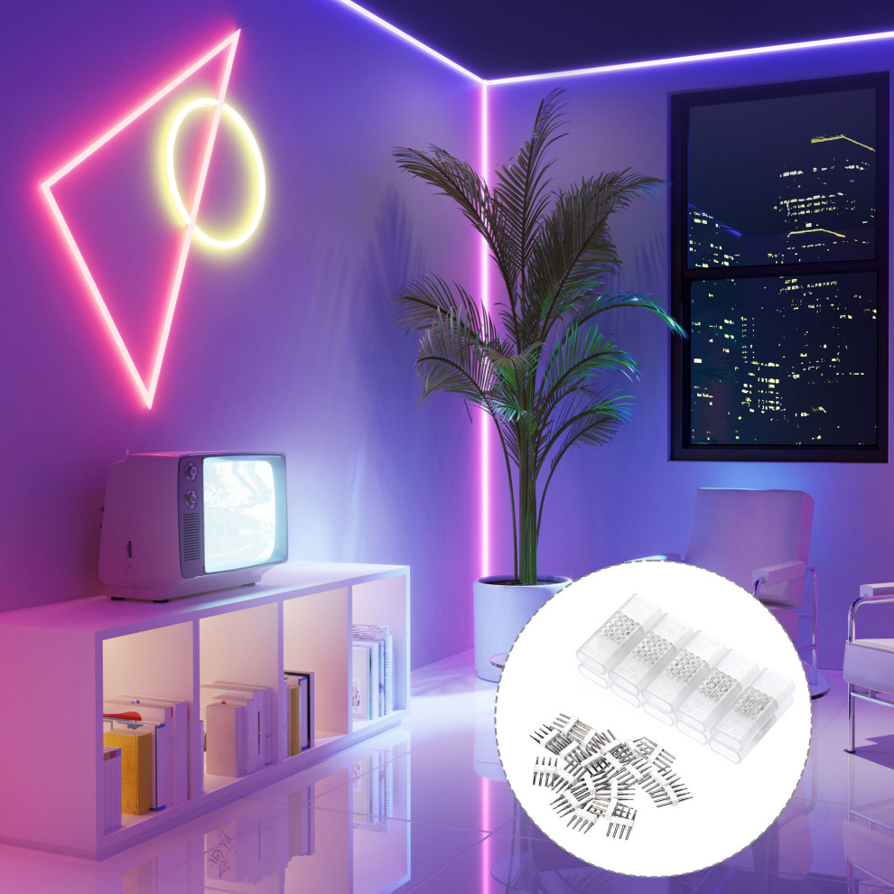 Yescom 10 Pack Splice Connectors Pin Accessories for RGB Neon Rope Light LED   Outdoor Rope And String Lights   by Yescom  Houzz